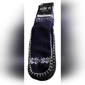 Men's Nordic Pattern Socks - Navy and White
